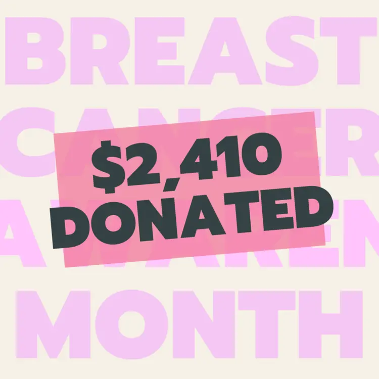 Susan G Komen: $2,410 donated!